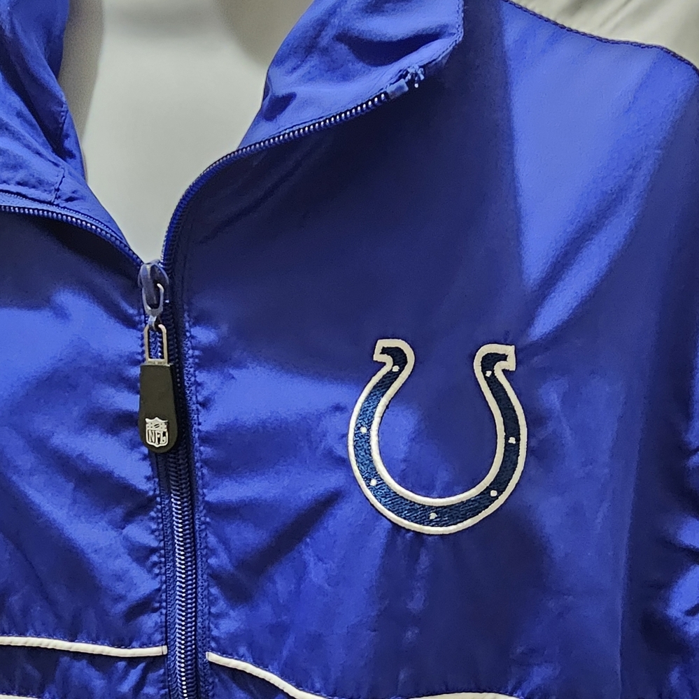 NFL Indianapolis Colts Team Apparel Reebok Windbreaker Jacket Mens Large EUC - Picture 3 of 15